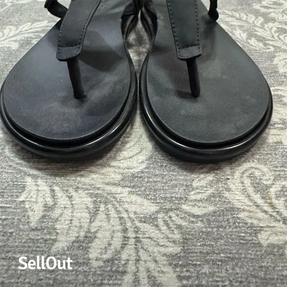 OluKai Women's La'i T-Bar Slingback Sandals Black Size 8 Standard Casual
