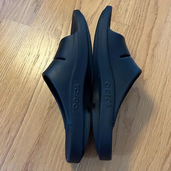 Oofos Ooahh Black Slide Recovery Comfort Sports Sandals Mens US 13 Women 15