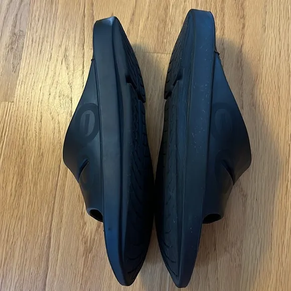 Oofos Ooahh Black Slide Recovery Comfort Sports Sandals Mens US 13 Women 15