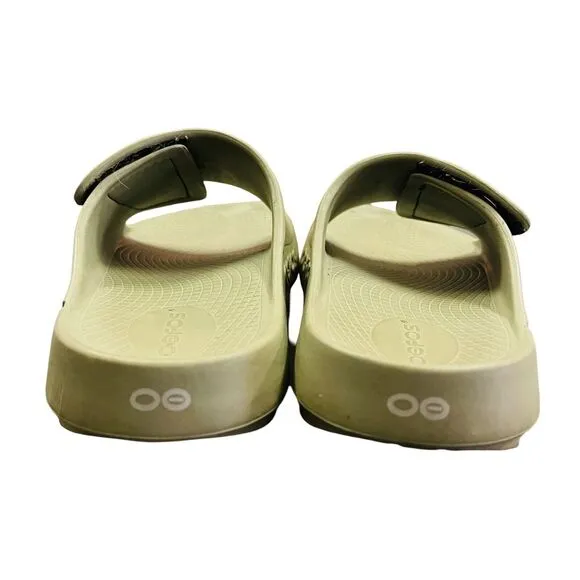 OOFOS OOahh Slip On Slide Sandals Mens 8 Women’s 10 Green