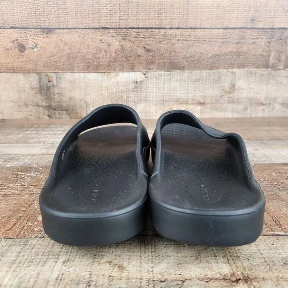 OOfos OOriginal Recovery Slide Men's Size 12 EU 45 Black Comfort Casual Sandals