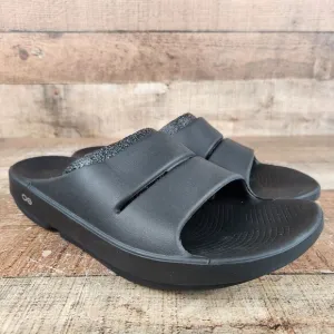 OOfos OOriginal Recovery Slide Men's Size 12 EU 45 Black Comfort Casual Sandals