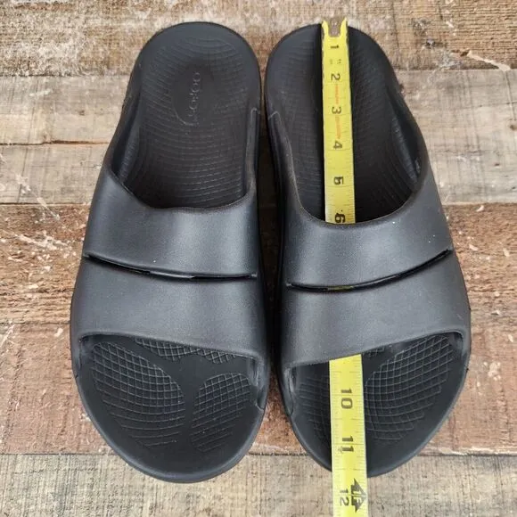 OOfos OOriginal Recovery Slide Men's Size 12 EU 45 Black Comfort Casual Sandals