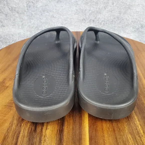 Oofos Ooriginal Sandals Womens 8 Black Slip On Comfort Recovery Thong Flip Flops