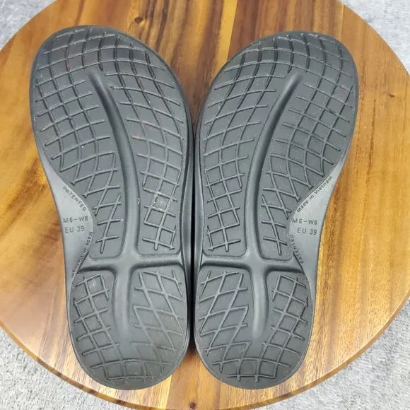 Oofos Ooriginal Sandals Womens 8 Black Slip On Comfort Recovery Thong Flip Flops