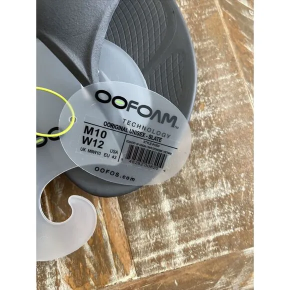 OOFOS OOriginal Unisex Gray #1000 OOFOAM TECHNOLOGY‎ Sandal Mens 10 Women's 12