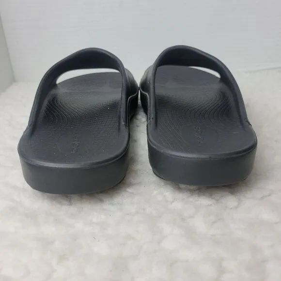 OOFOS Recovery Womens Sandals Slides Size 10 Black Comfort Cushion