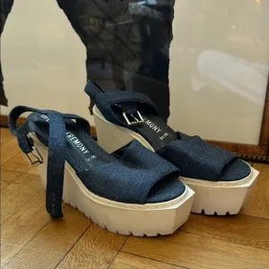 Opening Ceremony Jean Platform Sandals