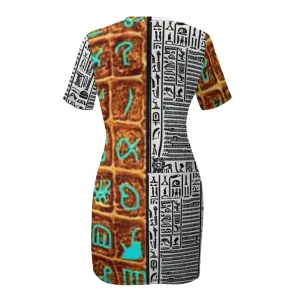 OPM OP LADY White Crew Neck Short Sleeve Dress