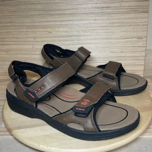 ORTHOFEET CAMBRIA brown STRAPPY SANDALS 562 MENS SIZE 13 2E wide