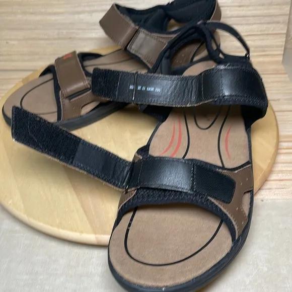 ORTHOFEET CAMBRIA brown STRAPPY SANDALS 562 MENS SIZE 13 2E wide