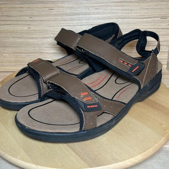 ORTHOFEET CAMBRIA brown STRAPPY SANDALS 562 MENS SIZE 13 2E wide