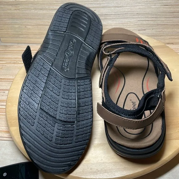 ORTHOFEET CAMBRIA brown STRAPPY SANDALS 562 MENS SIZE 13 2E wide