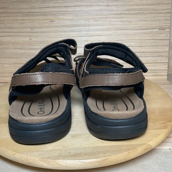 ORTHOFEET CAMBRIA brown STRAPPY SANDALS 562 MENS SIZE 13 2E wide