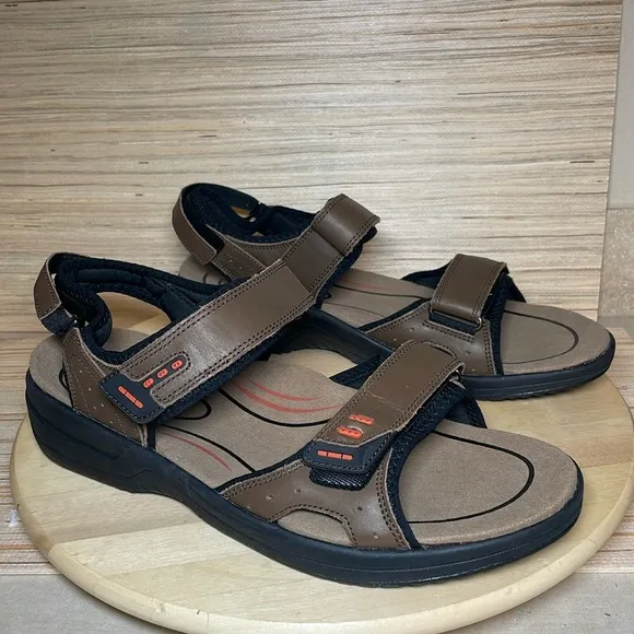 ORTHOFEET CAMBRIA brown STRAPPY SANDALS 562 MENS SIZE 13 2E wide