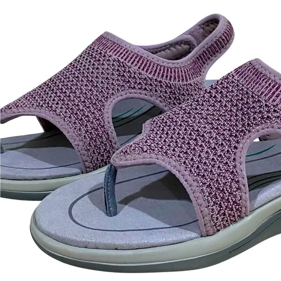 Orthofeet Lyra Stretchable Toe-Post Knit Cushioned Comfort Sandals Size 8.5 D