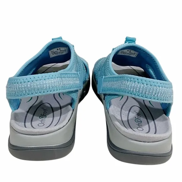 Orthofeet Turquoise Stretchable Wide Orthopedic Maui Sandals Size 8.5 D
