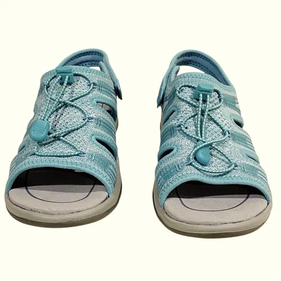 Orthofeet Turquoise Stretchable Wide Orthopedic Maui Sandals Size 8.5 D