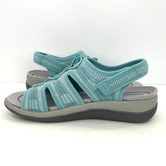 Orthofeet Turquoise Stretchable Wide Orthopedic Maui Sandals Size 8.5 D