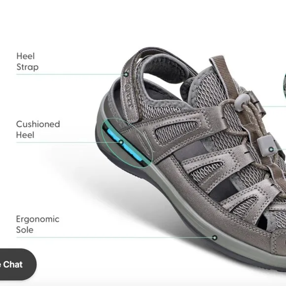 Orthofeet Verona Ergonomic Arch Support Comfort Sandals Women's Size 8EE X-Wide