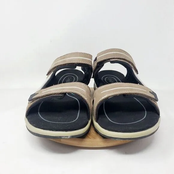 Orthofeet Sandals Womens 10.5 D WIDE Venice Brown Straps Comfort Walking Shoes