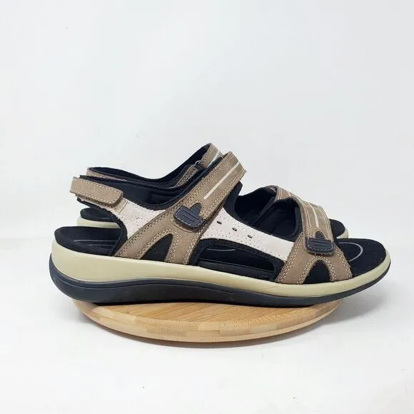 Orthofeet Sandals Womens 10.5 D WIDE Venice Brown Straps Comfort Walking Shoes