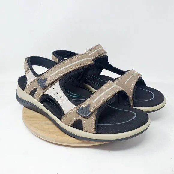 Orthofeet Sandals Womens 10.5 D WIDE Venice Brown Straps Comfort Walking Shoes