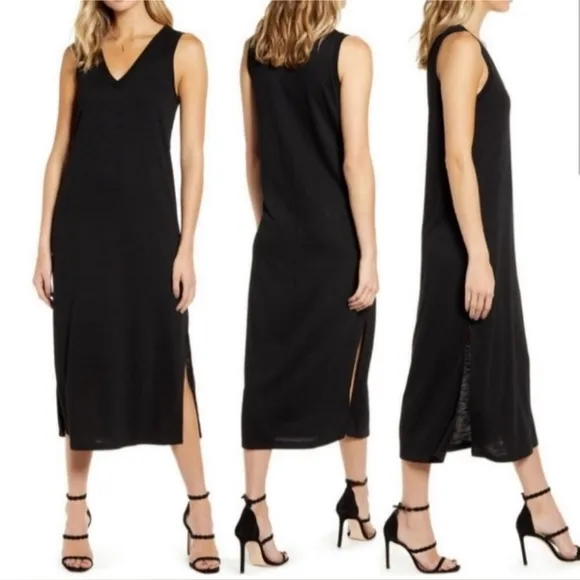 PAIGE Midi Tank Dress In Black | S