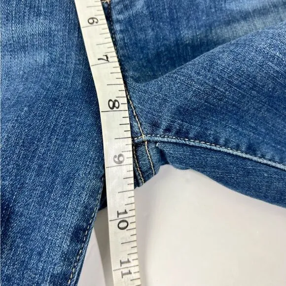 Paige Verdugo Crop Jeans Keely Destructed Size 29 Mid Rise Skinny Distressed