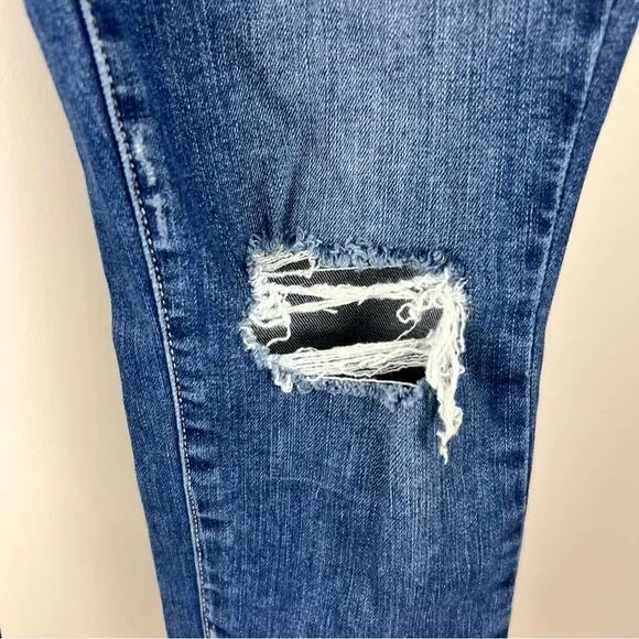 Paige Verdugo Crop Jeans Keely Destructed Size 29 Mid Rise Skinny Distressed
