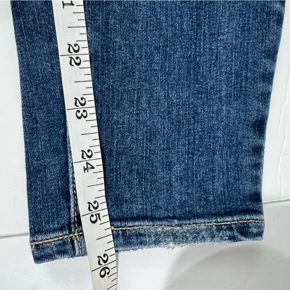 Paige Verdugo Crop Jeans Keely Destructed Size 29 Mid Rise Skinny Distressed