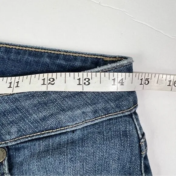 Paige Verdugo Crop Jeans Keely Destructed Size 29 Mid Rise Skinny Distressed