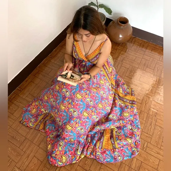 Paisley Print Summer Maxi Dress