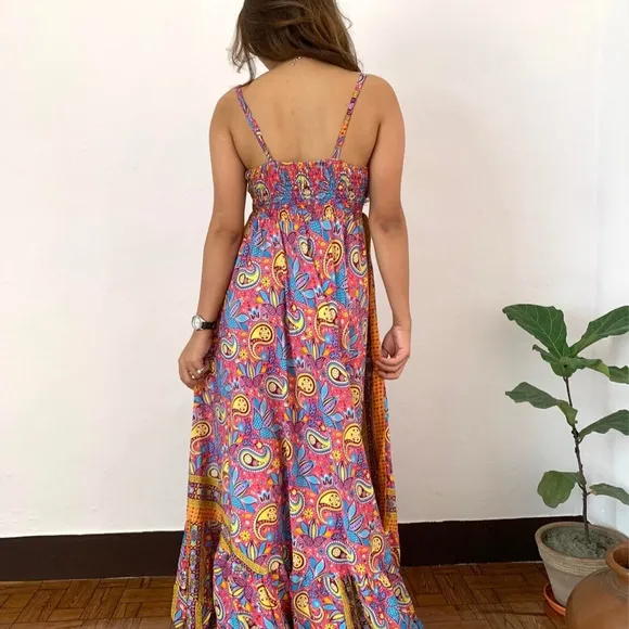 Paisley Print Summer Maxi Dress