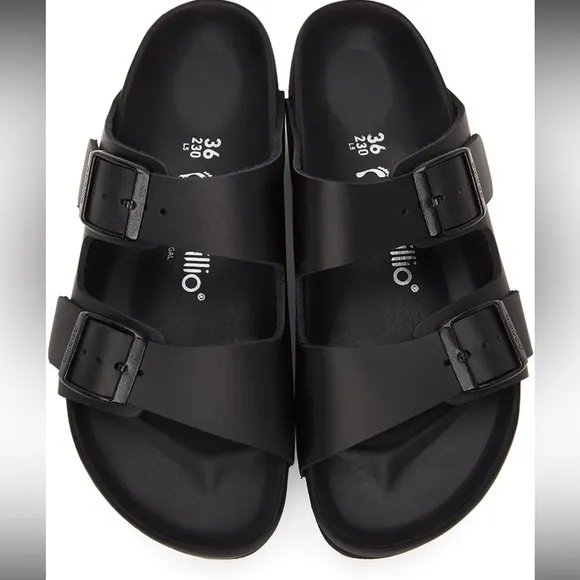 Papillio Birkenstock Black Arizona Platform Sandals - 41/10