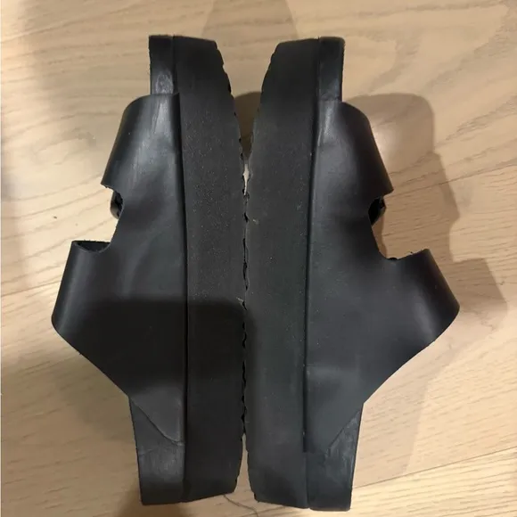 Papillio Birkenstock Black Arizona Platform Sandals - 41/10