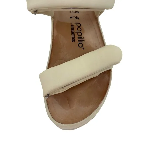 Papillio Birkenstock Womens Beige Platform Sandals Size 40 EU L9 M7 Portugal