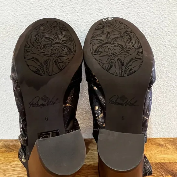 Patricia Nash Soft Gold Gilded Shootie Sandals