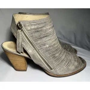 Paul green cayenne shimmer metallic peep toe sandals booties size UK 6.5 US 9