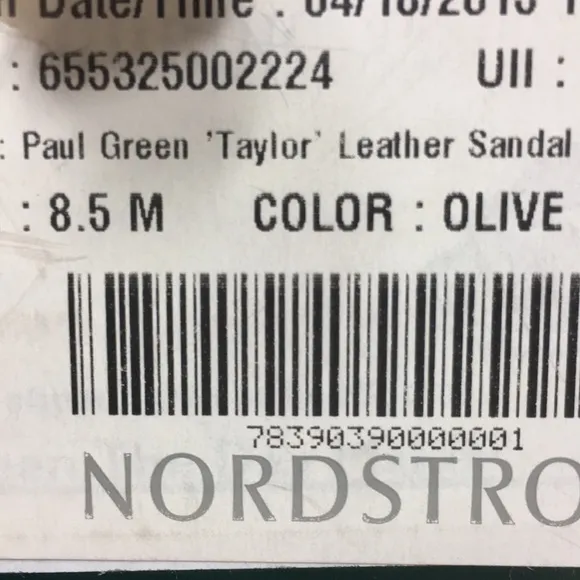 Paul Green Taylor olive leather sandals heels 8.5