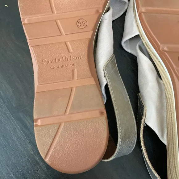 PAULA URBAN WEDGE  LEATHER SANDALS made in Spain  2-416  WOMENS
