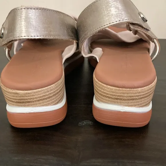 PAULA URBAN WEDGE  LEATHER SANDALS made in Spain  2-416  WOMENS