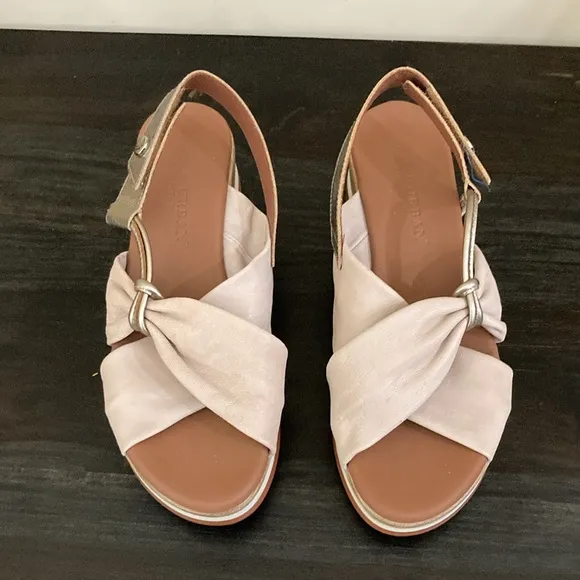 PAULA URBAN WEDGE  LEATHER SANDALS made in Spain  2-416  WOMENS