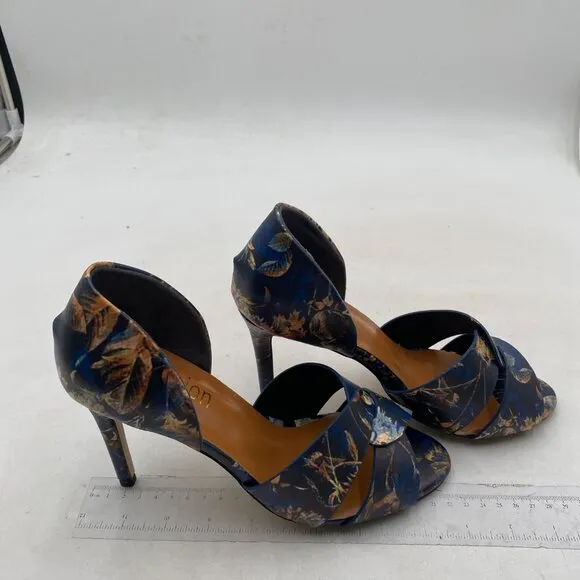 Pazzion Women Sexy Open Almond Toe High Heeled D'Orsay Pumps ,Stilettos, Blue