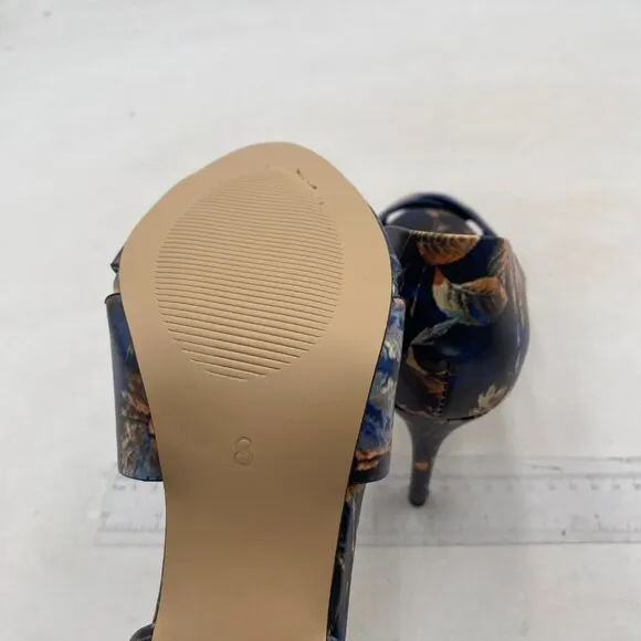 Pazzion Women Sexy Open Almond Toe High Heeled D'Orsay Pumps ,Stilettos, Blue