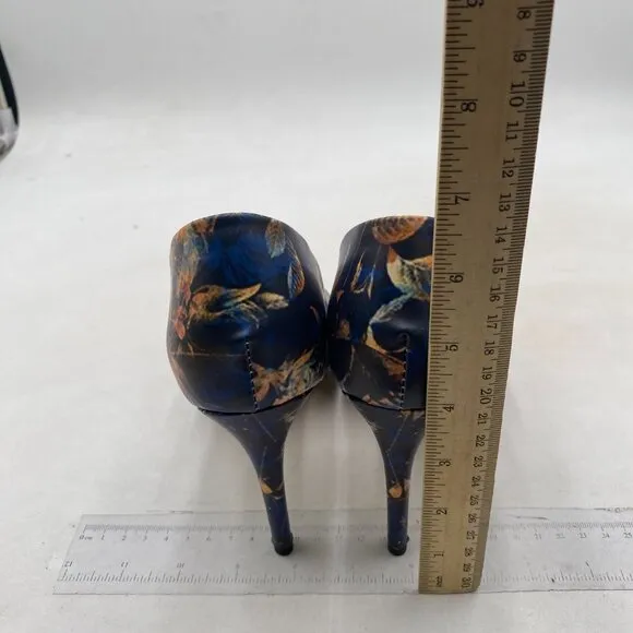 Pazzion Women Sexy Open Almond Toe High Heeled D'Orsay Pumps ,Stilettos, Blue