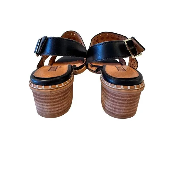 Pikolinos Blane Leather Woven Heel Sandals Size 38 NWOB $180 US 7.5-8