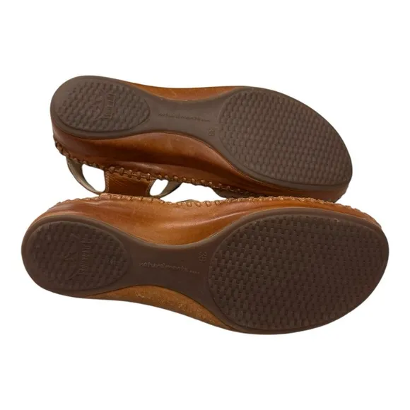 Pikolinos Brown Leather Cutout Sandals Women’s Size EU 38, US 7.5-8