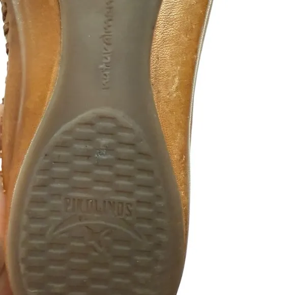 Pikolinos Brown Leather Cutout Sandals Women’s Size EU 38, US 7.5-8