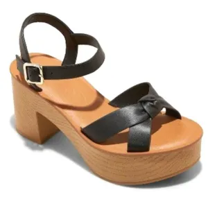Platform heel criss cross  sandals sz 11